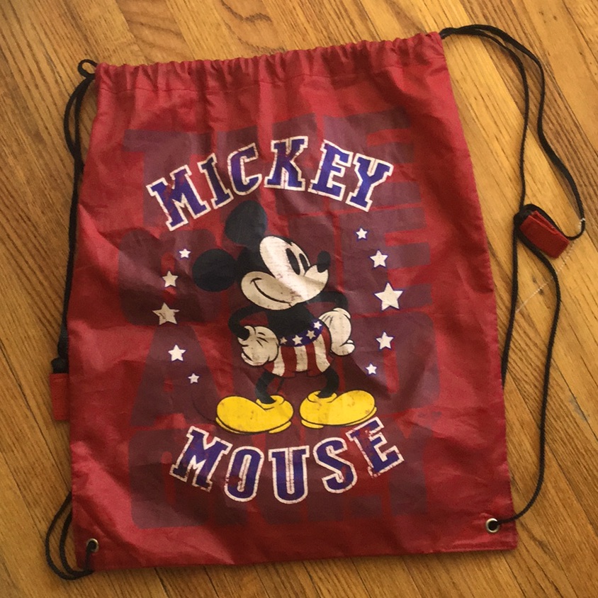Mickey Mouse Distressed Drawstring Backpack